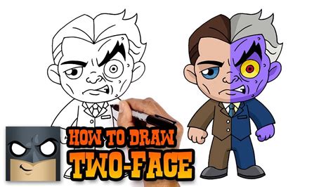 how to draw two face from batman - enhypenlineartdrawingniki