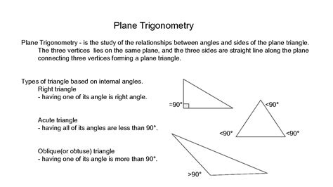 SOLUTION: Plane trigonometry law of cosine and pythagorean theorem ...