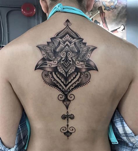 Lotus Mandala Back Tattoo | Best Tattoo Ideas For Men & Women