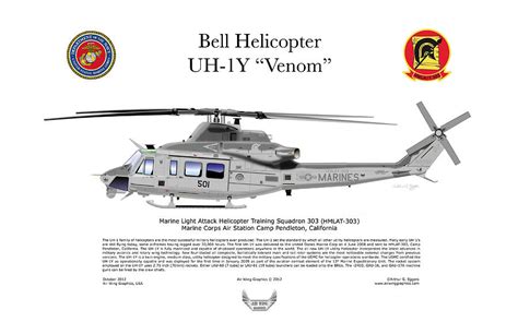 Bell UH-1Y Venom Digital Art by Arthur Eggers