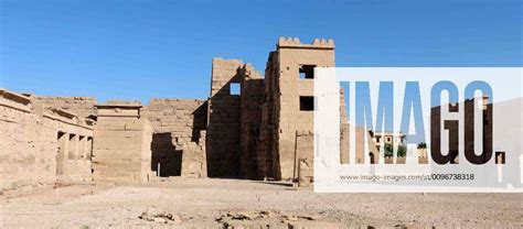 Migdol Tower at the Temple of Rameses II at Medinet Habu, Egypt in front of the first pylon, of ...