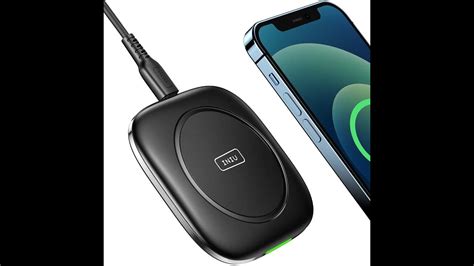 INIU Fast Wireless Charger 15W Quick Wireless Charging Pad with Smart Adaptive Indicator for ...