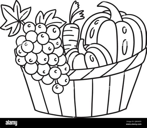 Thanksgiving Harvest Fruits Vegetables Isolated Stock Vector Image ...