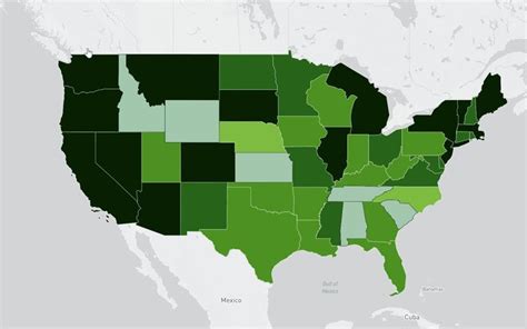 Us Map Color Code States - Map of world