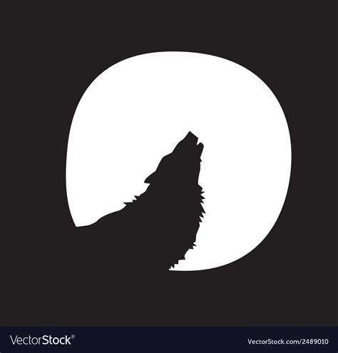 Wolf moon Royalty Free Vector Image - VectorStock