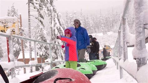 Fly Down The Huge Snow Tubing Hills At Mt. Hood Skibowl In Oregon