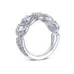 18k White Gold - 5 Stone Oval Diamond Halo Ring 1.51ctw - Simone & Son | Huntington Beach, CA ...