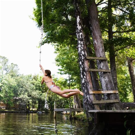 Rope-swing into a lake. | Summer Bucket List For Single Women ...