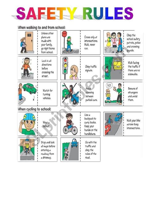 safety rules - ESL worksheet by hammatos | Science safety rules, Safety ...