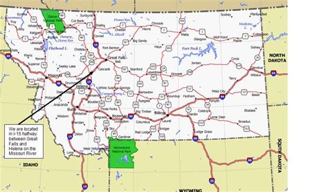 Montana Map and Montana Satellite Image