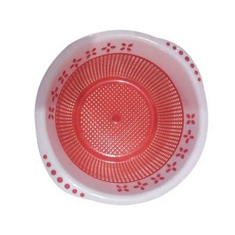 Red And White Double Layer Plastic Strainer Bowl at Rs 25/piece in Coimbatore