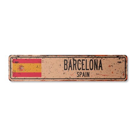 SignMission Barcelona Spain Aluminum Street Sign | Wayfair