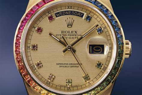 Phillips to Auction "Possibly Unique" Rainbow Rolex Day-Date - InsideHook