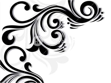 Abstract White Background With Black Floral Pattern Royalty-Free Stock Image - Storyblocks