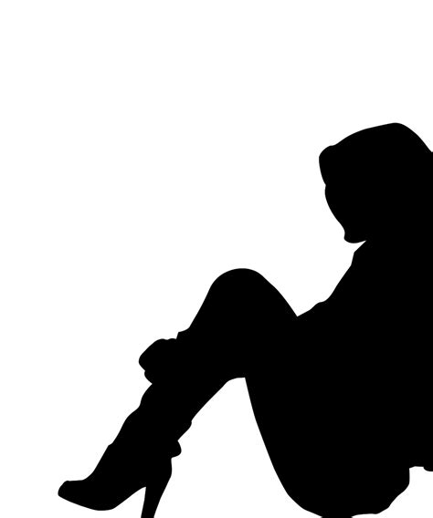 Woman Sitting Silhouette Clipart Free Stock Photo - Public Domain Pictures