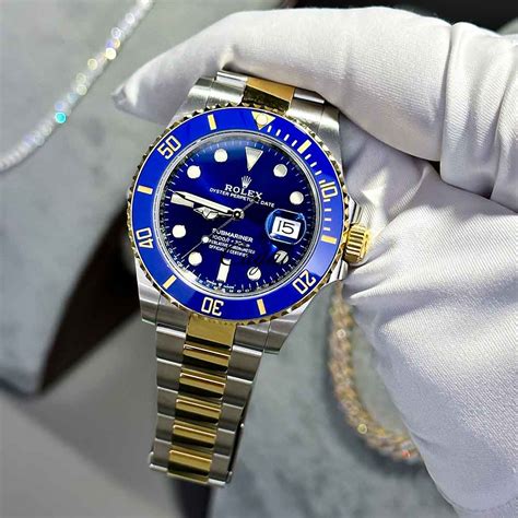 Buy Rolex Submariner Date Royal Blue Dial Two Tone Men's, 57% OFF