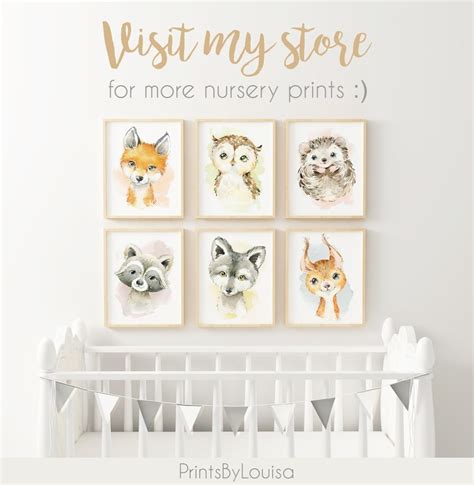 Alphabet Poster Animal Nursery Prints Wall Art Digital - Etsy