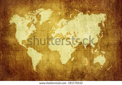 World Map Latitude Longitude Lines Vintage: ilustración de stock 181178162 | Shutterstock