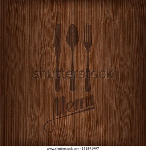 Restaurant Menu Design On Wood Background Stock Vector (Royalty Free ...