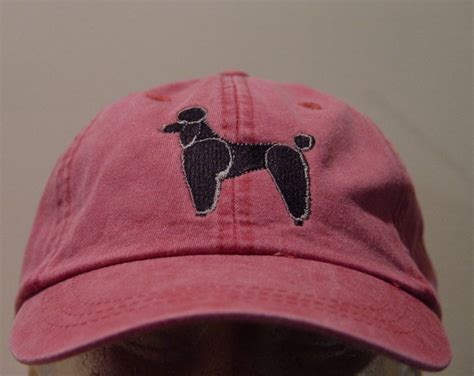 BLACK POODLE DOG Hat Embroidered Men Women Cotton Baseball Cap Price Embroidery Apparel 24 Color ...