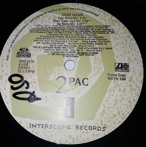 2Pac - Dear Mama (Remixes) (1995, Vinyl) | Discogs