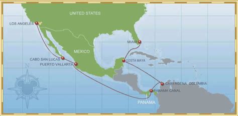 Panama Canal Cruise Route Map