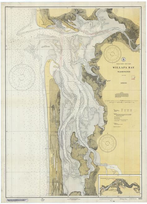 Willapa Bay, Washington Map 1928 | Historical maps, Washington map, Map