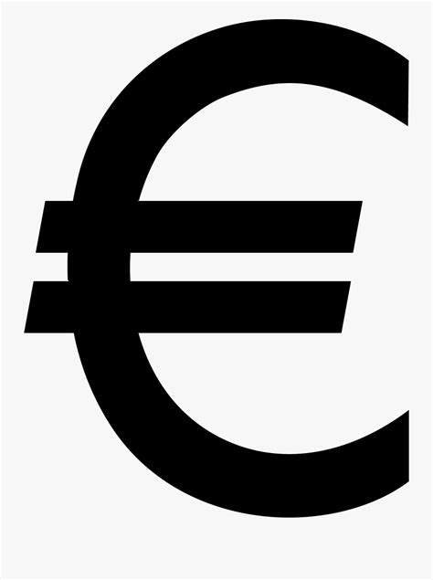 Black Euro Currency Sign - Euro Sign Transparent Background , Free ...