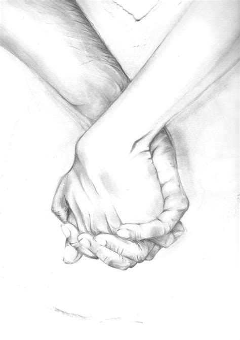 ArtStation - Holding Hands Drawing