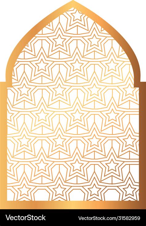 Islamic arch arabic ornamental traditional muslim Vector Image