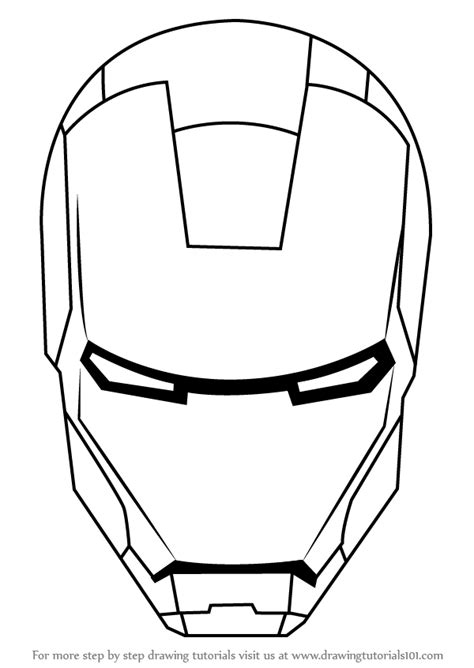 Learn How To Draw Iron Man's Helmet | Iron man drawing, Iron man ...