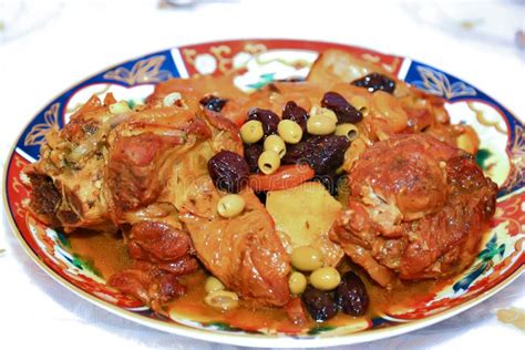 Moroccan Dish. with Meat, Apricots and Plums. Wedding Food Stock Image ...