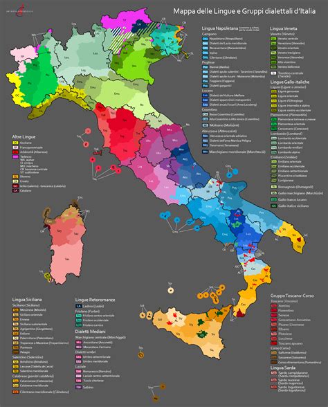 Detailed Map of Italian Languages and Dialects : r/MapPorn