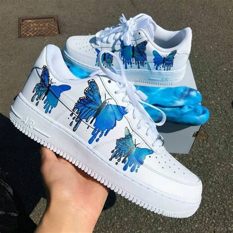 Nike Air Force 1 - Blue Butterfly - Sneakers Custom Opplain