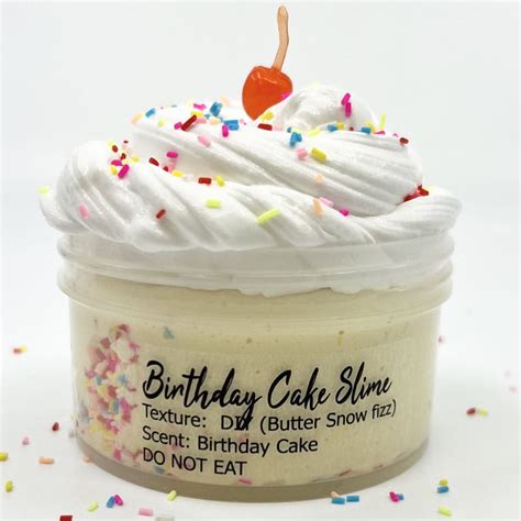 Birthday Cake Slime - Artistic Rainbow Slime Shop