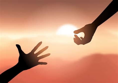 Free Vector | Silhouette of hands reaching out to help