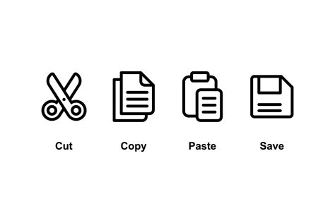 Set of Simple Flat Copy Paste Icon Illustration Design, Copy Paste Symbol Collection with ...