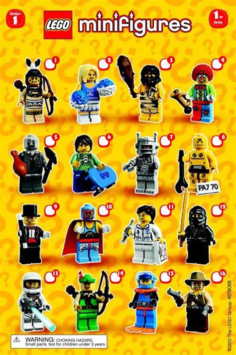 Lego Minifigures Series 1 Insert List Checklist – Kids Time