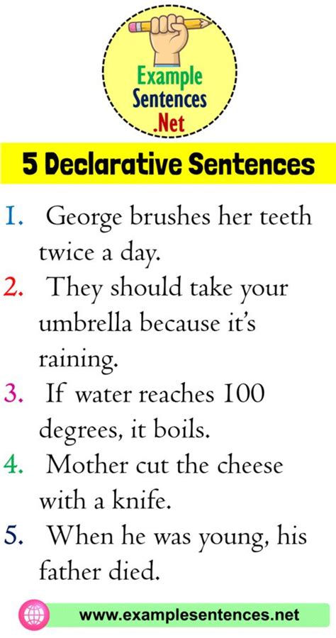 5 Example of Declarative Sentence, Definition and Example Sentences ...