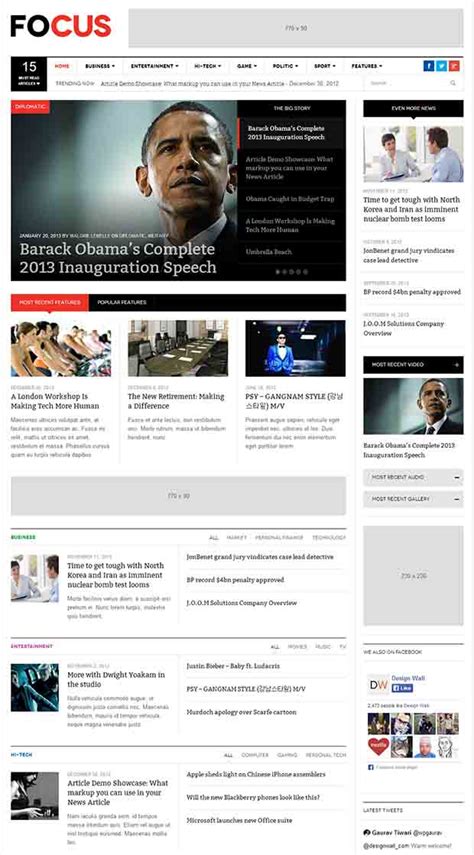 24+ Best Premium News Website Templates | Free & Premium Templates