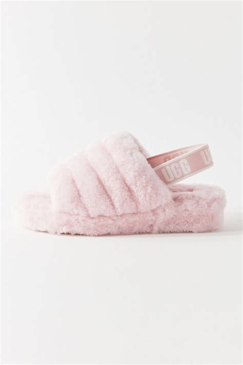 pink fluffy ugg slides | Fluffy shoes, Fluffy sandals, Pink ugg slippers