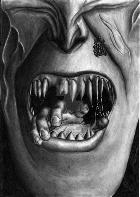 Scary Mouth Drawing at PaintingValley.com | Explore collection of Scary Mouth Drawing