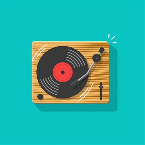 Premium Vector | Vinyl record player or turntable vector illustration flat cartoon