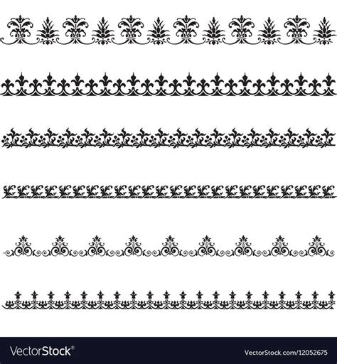 Old border designs set vector image on VectorStock | Border design, Digital borders design ...