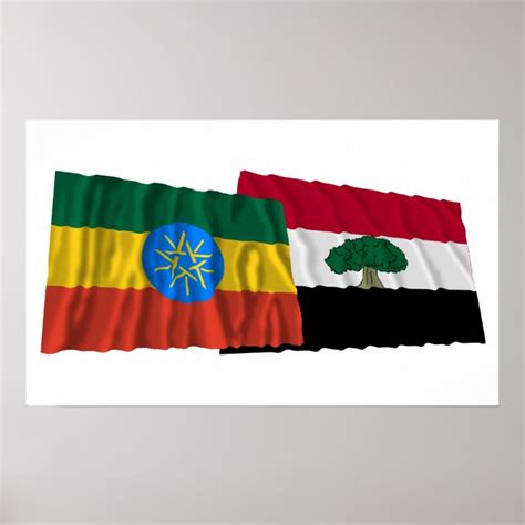 Ethiopia and Oromia Waving Flags Poster | Zazzle.com