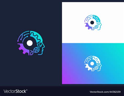 Abstract ai tech logo Royalty Free Vector Image