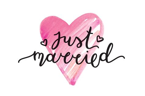 Just married. Vector lettering. | Just married, Just married sign, Just married quotes