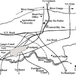 Map of Kanpur City showing location of sampling site | Download Scientific Diagram