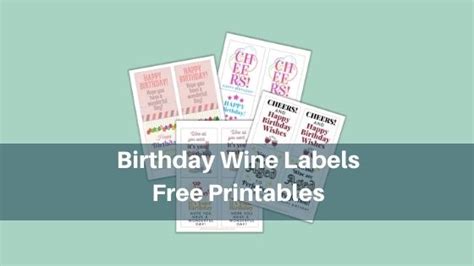 Birthday Wine Labels - Free Printables - Add A Little Adventure