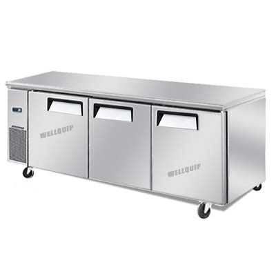 3-DOOR COMMERCIAL KITCHEN WORKING BENCH FREEZER